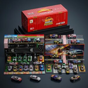 Mainan Koleksi Mobil Alloy Pullback + TRACK - 48PCS MOBIL